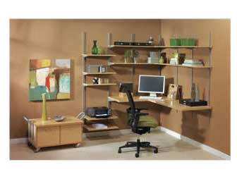 Heavy-duty wall-mounted adjustable shelving