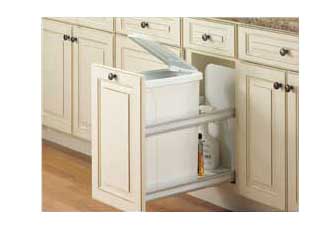 USC Series Premium heavy-duty soft-close bottom-mount waste and recycling units with door-mount.