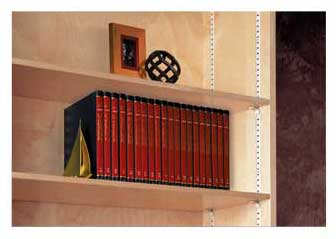 Versatile built-in pilaster shelving